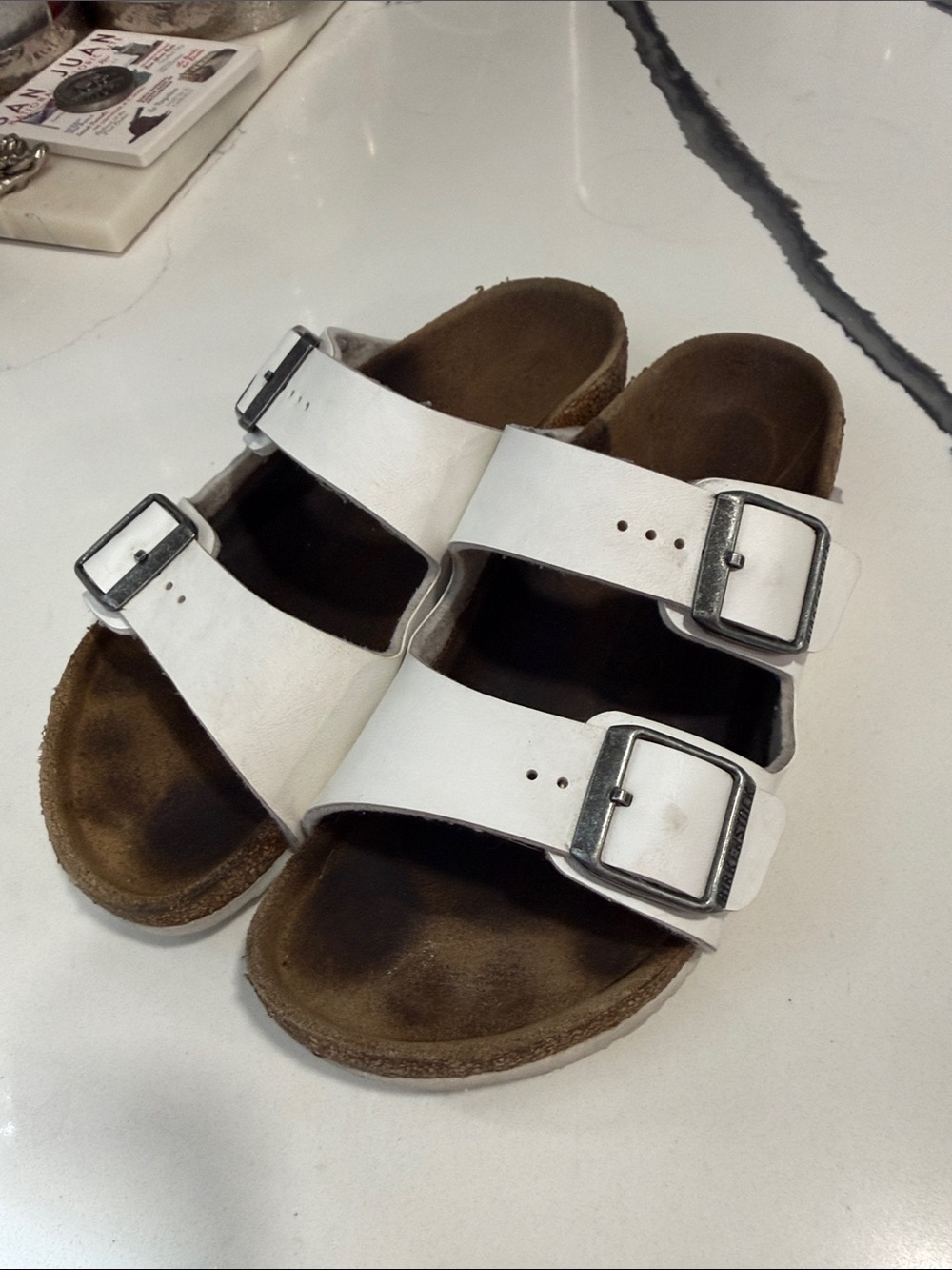 Birkenstock Kids White Double Buckle Sandals - Picture 5 of 5
